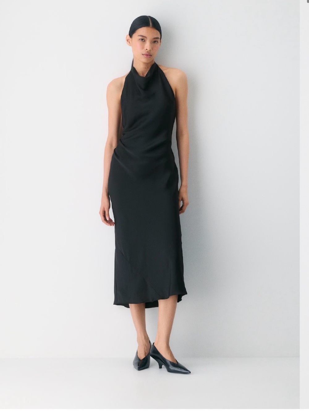 Aritzia green Backless Halter Midi Dress